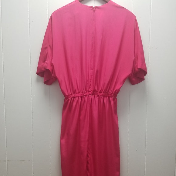 Vtg 1980s Glam Dress, Kimono Sleeves - Picture 2 of 16